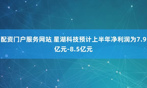 配资门户服务网站 星湖科技预计上半年净利润为7.9亿元-8.5亿元
